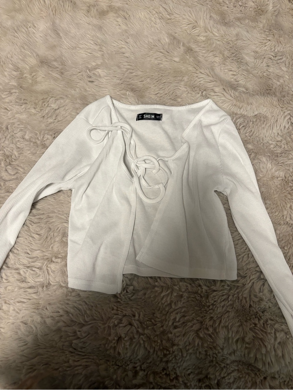 White cardigan